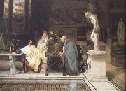 Alma-Tadema, Sir Lawrence A Roman Art Lover (mk23) oil painting on canvas